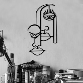 Wallity Rugiada Escultura de Pared de Metal Negra